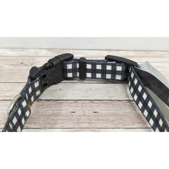Retriever Adjustable Collar Medium 12”-18” Neck Size Green White Plaid Nylon - Picture 5 of 7